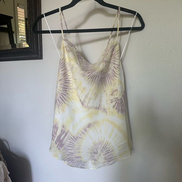 Tops - Silky Cross Back Tank Top with adjustable straps size Small - Women's Beige